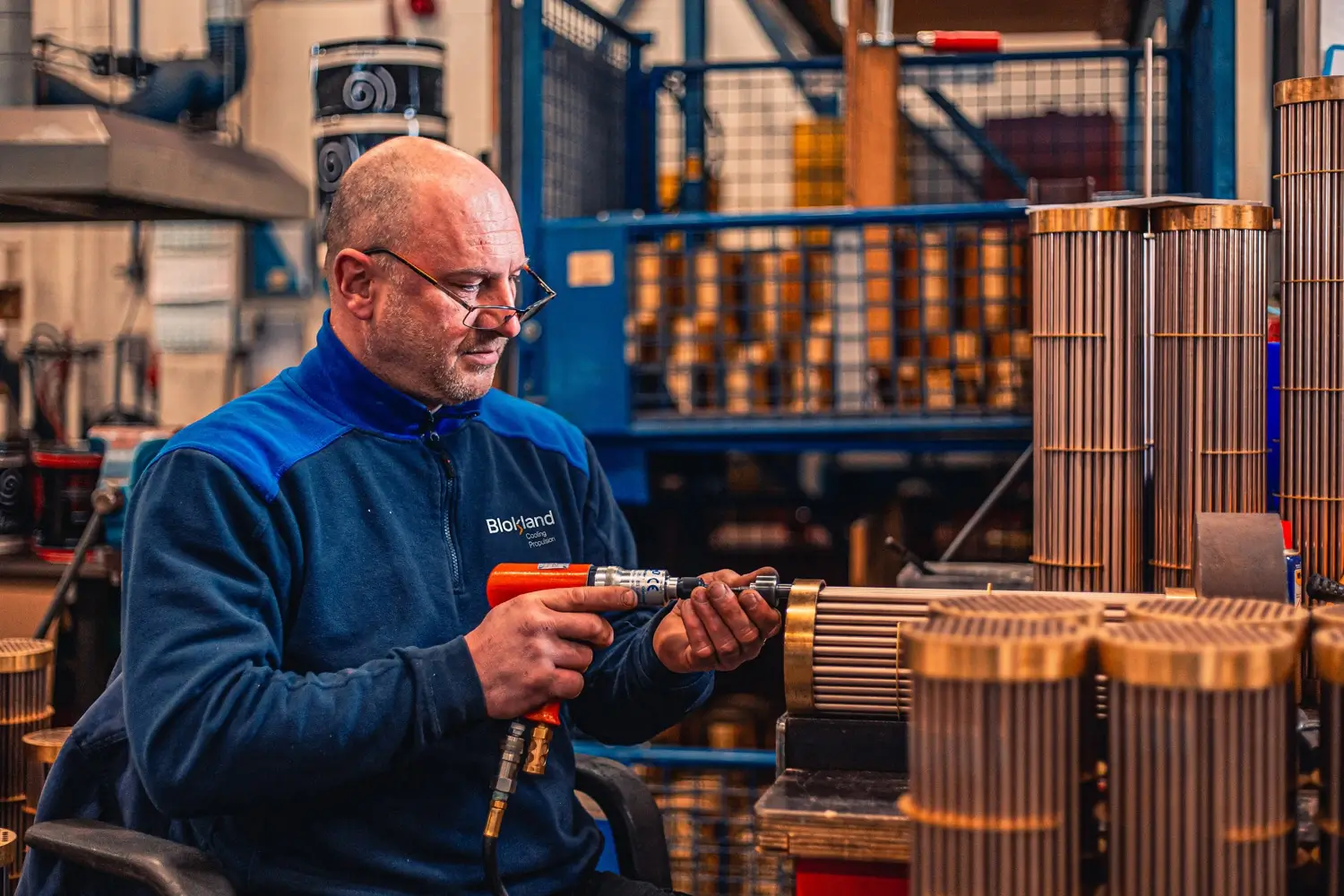 Blokland employee working